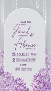 Wedding Invitation Digital Display (9:16) template