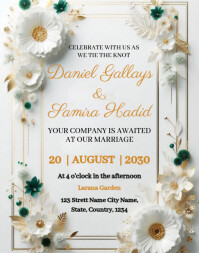 Wedding Invitation Cartaz/placa template