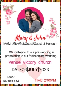 WEDDING INVITATION A6 template