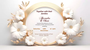 Wedding Invitation Affichage numérique (16:9) template