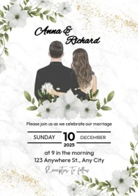 Wedding Invitation A4 template