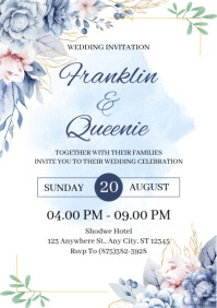 Wedding Invitation A4 template