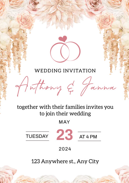 Wedding Invitation Template | PosterMyWall
