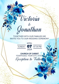 Wedding invitation A1 template