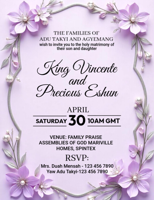 Wedding Invitation Iflaya (Incwadi ye-US) template