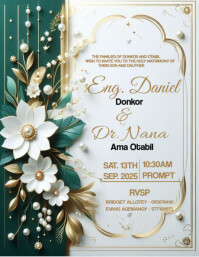 Wedding invitation Flyer (US Letter) template