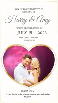 wedding invitation Instagram Story template