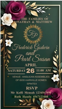 Wedding Invitation Business Card template