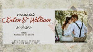 WEDDING INVITATION Ekran reklamowy (16:9) template