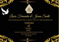 Wedding Invitation A5 template