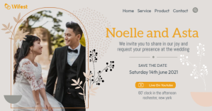 Wedding Invitation Facebook Shared Image template