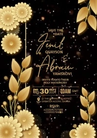 Wedding invitation A4 template