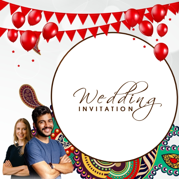 wedding invitation Template | PosterMyWall