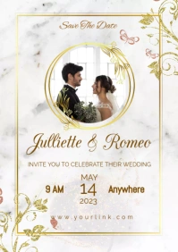 Wedding Invitation A5 template