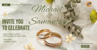 Wedding Invitation Facebook Shared Image template