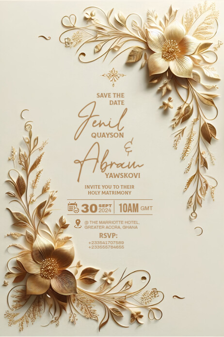 Wedding Invitation Template | PosterMyWall