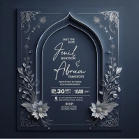 Wedding Invitation Instagram Plasing template