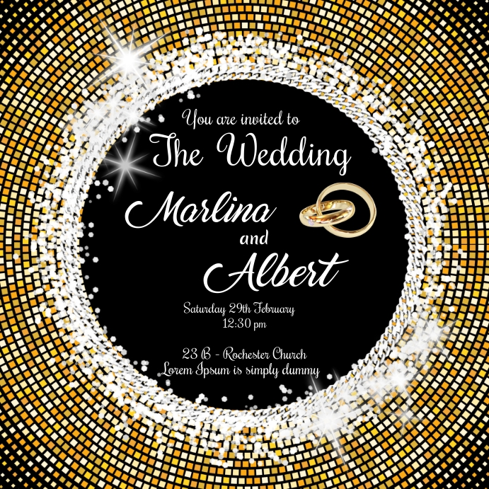 Wedding invitation Publicação no Instagram template