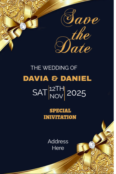 Wedding Invitation Posters Template | PosterMyWall