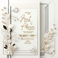 Wedding Invitation Instagram-Beitrag template