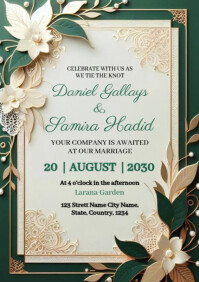 Wedding Invitation A4 template
