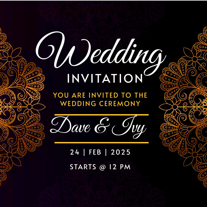Wedding Invitation Template | PosterMyWall