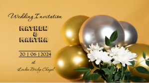 Wedding Invitation Affichage numérique (16:9) template