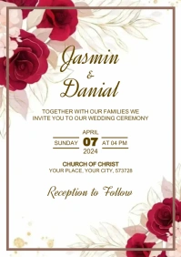 Wedding invitation A1 template