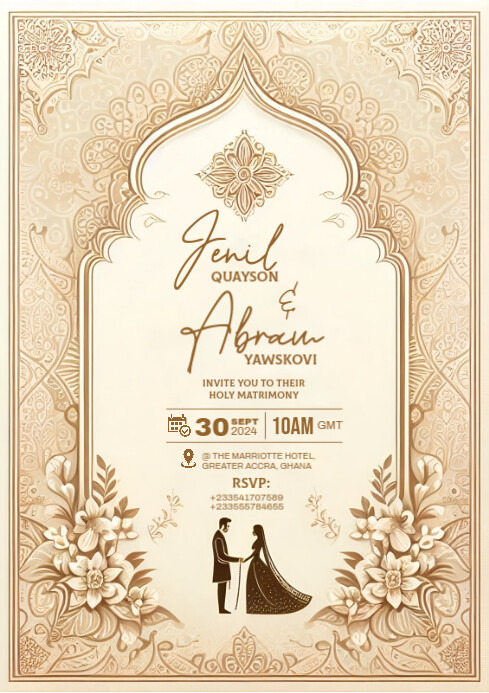Wedding Invitation Modelo | PosterMyWall