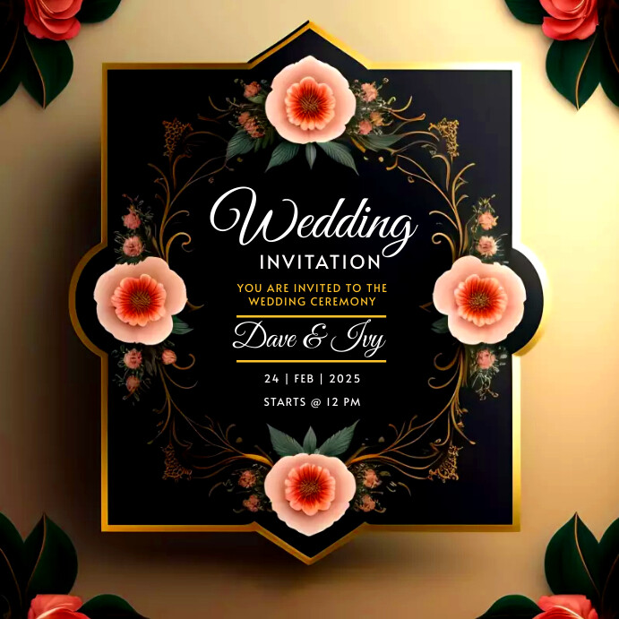 Wedding Invitation Template | PosterMyWall