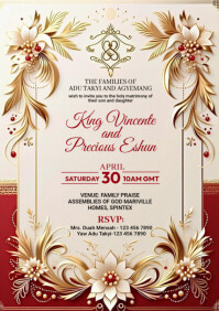 wedding invitation A4 template