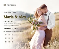 Wedding Invitation Facebook Post Rettangolo medio template