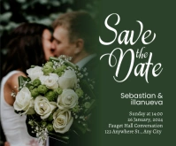Wedding Invitation Flyer Middelgrote rechthoek template