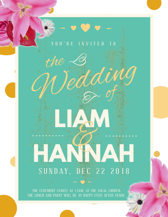 Wedding Invitation Flyer Template PosterMyWall