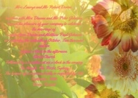 Wedding Invitation Flyer Postkort template