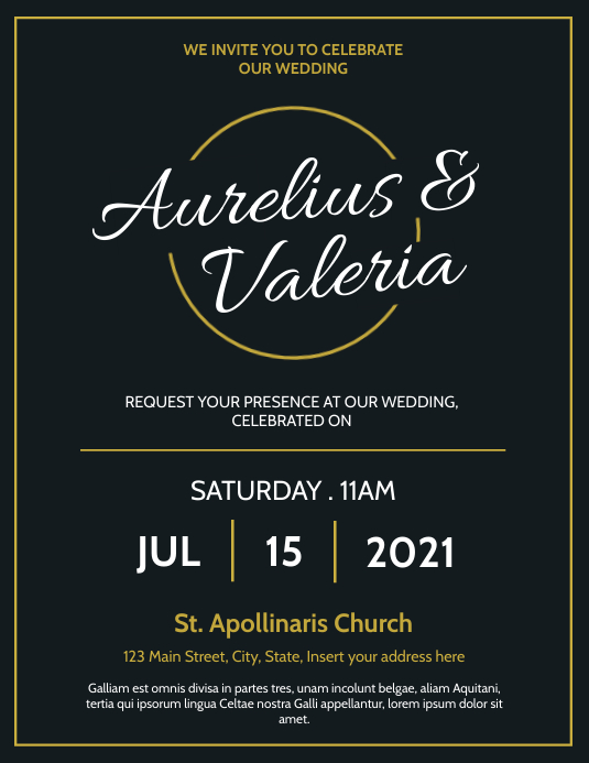 Copy of wedding invitation flyer template design PosterMyWall