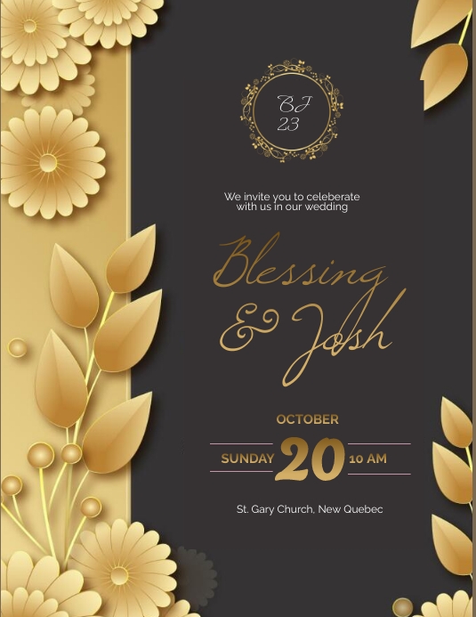 wedding invitation frame Template | PosterMyWall