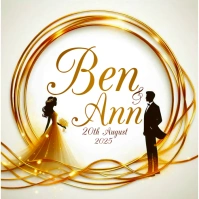 Wedding invitation gold Square (1:1) template