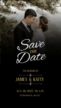 Wedding Invitation Instagram Story Digital Display (9:16) template