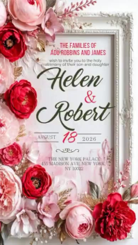 Wedding Invitation Instagram Story Video template