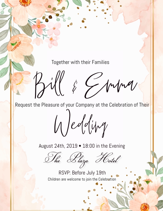 Wedding Invitation invite Template | PosterMyWall