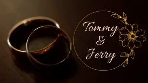 Wedding invitation mobile video Digitalt display (16:9) template