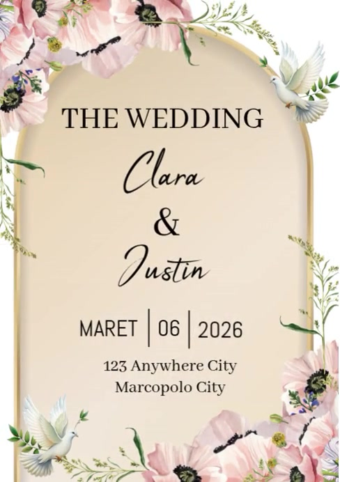 Wedding Invitation Poster Template | PosterMyWall