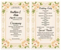 Wedding Invitation Program Flyer Large Rectangle template