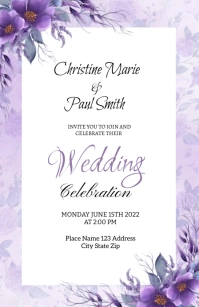 Wedding Invitation Template Half Page Wide