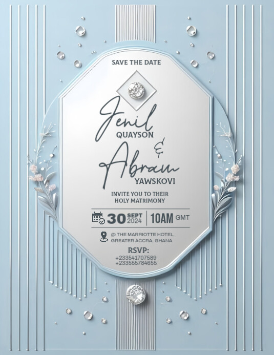 Wedding invitation template PosterMyWall