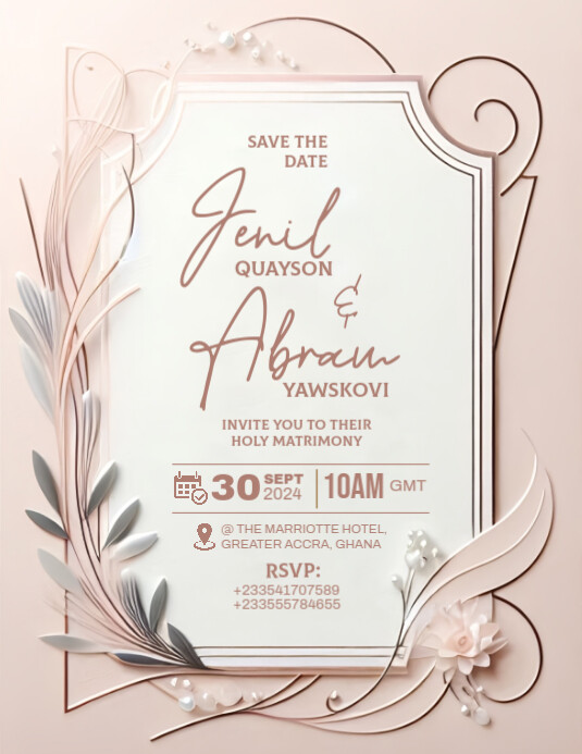 Wedding Invitation Template PosterMyWall