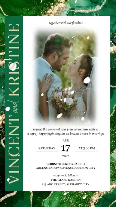 Wedding Invitation Template Instagram Story