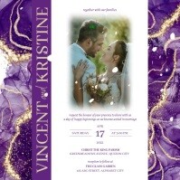Wedding Invitation Template Сообщение Instagram