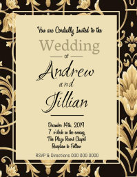 Wedding Invitation Front Template | PosterMyWall